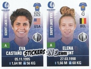 Sticker Eva Castano Candela / Elena Dhont - Belgian Pro League 2019-2020 n. 532 - Panini