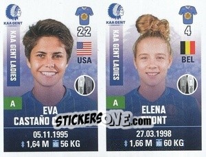 Sticker Eva Castano Candela / Elena Dhont - Belgian Pro League 2019-2020 - Panini