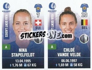 Sticker Nina Stapelfeldt / Chloé Vande Velde - Belgian Pro League 2019-2020 - Panini