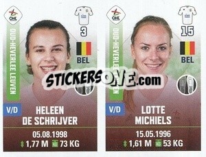 Sticker Heleen de Schrijver / Lotte Michiels - Belgian Pro League 2019-2020 - Panini