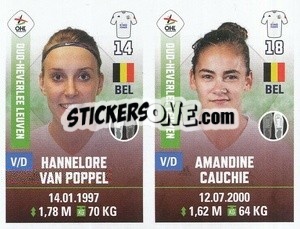 Cromo Hannelore Van Poppel / Amandine Cauchie - Belgian Pro League 2019-2020 - Panini
