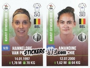 Figurina Hannelore Van Poppel / Amandine Cauchie - Belgian Pro League 2019-2020 - Panini