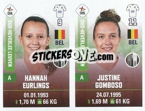 Cromo Hannah Eurlings / Justine Gomboso - Belgian Pro League 2019-2020 - Panini