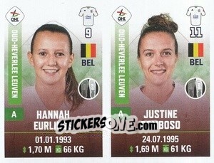Sticker Hannah Eurlings / Justine Gomboso - Belgian Pro League 2019-2020 n. 545 - Panini