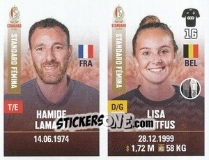 Sticker Hamide Lamara / Lisa Lichtfus - Belgian Pro League 2019-2020 n. 548 - Panini
