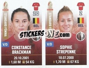 Cromo Constance Brackman / Sophie Strepenne - Belgian Pro League 2019-2020 - Panini