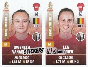 Sticker Gwyneth Vanaerode / Léa Cordier - Belgian Pro League 2019-2020 n. 552 - Panini