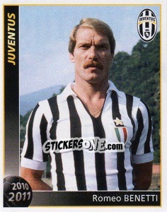 Cromo Romeo Benetti - Juventus 2010-2011 n. 32 - Footprint