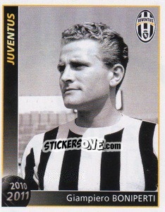 Sticker Giampiero Boniperti - Juventus 2010-2011 n. 36 - Footprint