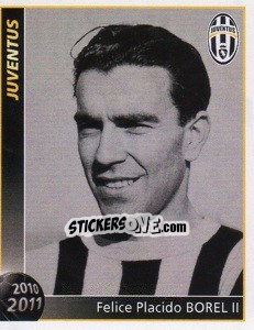 Sticker Felice Placido Borel II - Juventus 2010-2011 n. 37 - Footprint