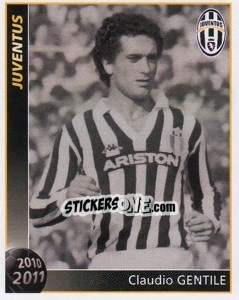 Sticker Claudio Gentile - Juventus 2010-2011 n. 55 - Footprint