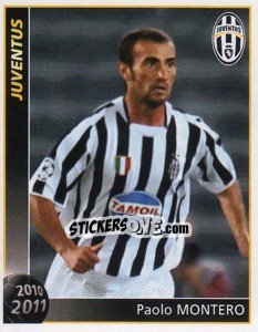 Sticker Paolo Montero - Juventus 2010-2011 n. 57 - Footprint