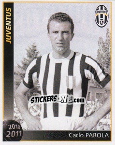 Cromo Carlo Parola - Juventus 2010-2011 - Footprint