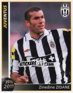 Sticker Zinedine Zidane - Juventus 2010-2011 n. 78 - Footprint