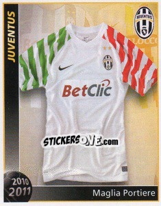 Sticker Maglia Portiere - Juventus 2010-2011 n. 80 - Footprint