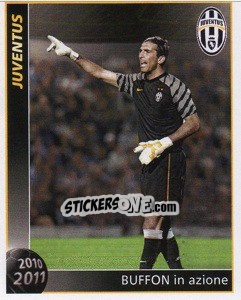 Sticker Buffon In Azione - Juventus 2010-2011 n. 95 - Footprint