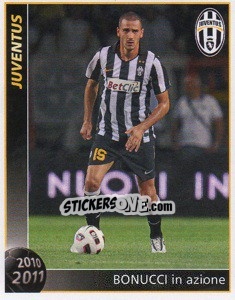 Sticker Bonucci In Azione - Juventus 2010-2011 n. 115 - Footprint