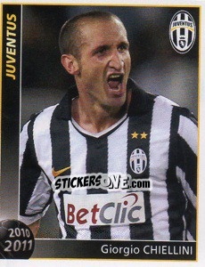 Sticker Giorgio Chiellini - Juventus 2010-2011 - Footprint
