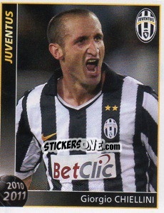 Sticker Giorgio Chiellini - Juventus 2010-2011 n. 117 - Footprint