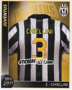 Sticker 3 - Chiellini - Juventus 2010-2011 n. 118 - Footprint