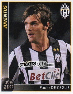 Sticker Paolo De Ceglie - Juventus 2010-2011 n. 122 - Footprint