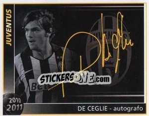 Figurina De Ceglie - Autografo - Juventus 2010-2011 n. 126 - Footprint