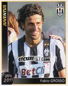 Sticker Fabio Grosso - Juventus 2010-2011 n. 127 - Footprint