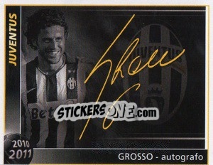 Sticker Grosso - Autografo - Juventus 2010-2011 n. 131 - Footprint