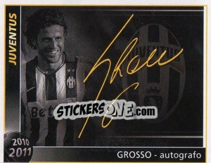 Figurina Grosso - Autografo - Juventus 2010-2011 - Footprint