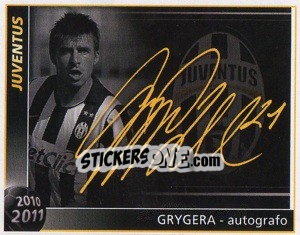 Sticker Grygera - Autografo - Juventus 2010-2011 n. 136 - Footprint