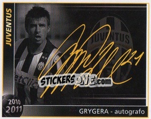 Sticker Grygera - Autografo