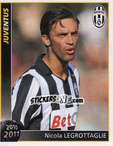 Sticker Nicola Legrottaglie - Juventus 2010-2011 n. 137 - Footprint