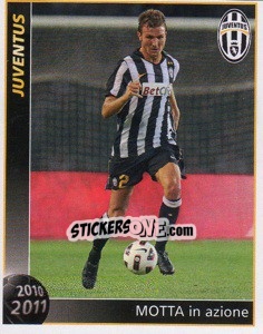 Sticker Motta In Azione - Juventus 2010-2011 n. 145 - Footprint