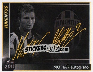 Cromo Motta - Autografo - Juventus 2010-2011 - Footprint