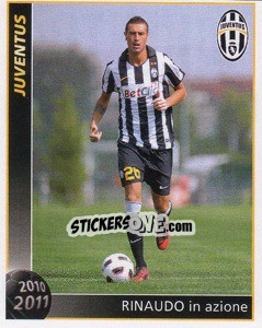 Sticker Rinaudo In Azione - Juventus 2010-2011 n. 150 - Footprint