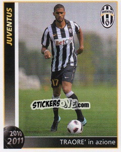 Sticker Traore In Azione - Juventus 2010-2011 n. 155 - Footprint