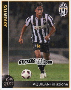 Sticker Aquilani In Azione - Juventus 2010-2011 - Footprint