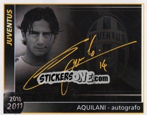 Cromo Aquilani - Autografo - Juventus 2010-2011 n. 161 - Footprint