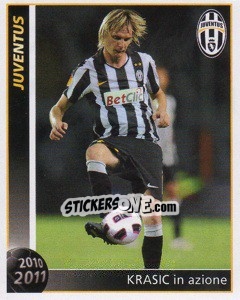 Sticker Krasic In Azione - Juventus 2010-2011 n. 165 - Footprint