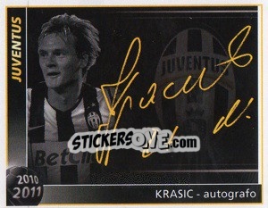 Sticker Krasic - Autografo - Juventus 2010-2011 n. 166 - Footprint