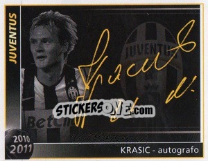 Cromo Krasic - Autografo