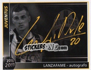 Sticker Lanzafame - Autografo - Juventus 2010-2011 n. 171 - Footprint