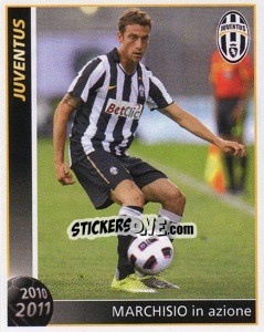 Sticker Marchisio In Azione - Juventus 2010-2011 n. 175 - Footprint