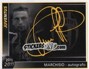 Cromo Marchisio - Autografo - Juventus 2010-2011 n. 176 - Footprint