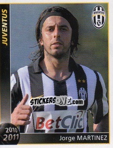Sticker Jorge Martinez - Juventus 2010-2011 n. 177 - Footprint