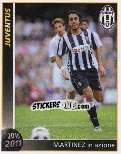 Sticker Martinez In Azione - Juventus 2010-2011 n. 180 - Footprint