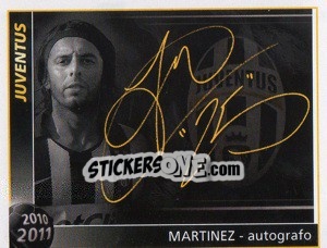 Cromo Martinez - Autografo - Juventus 2010-2011 n. 181 - Footprint