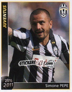 Sticker Simone Pepe - Juventus 2010-2011 n. 187 - Footprint