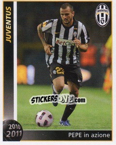 Figurina Pepe In Azione - Juventus 2010-2011 - Footprint