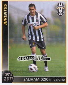 Sticker Salihamidzic In Azione - Juventus 2010-2011 n. 195 - Footprint
